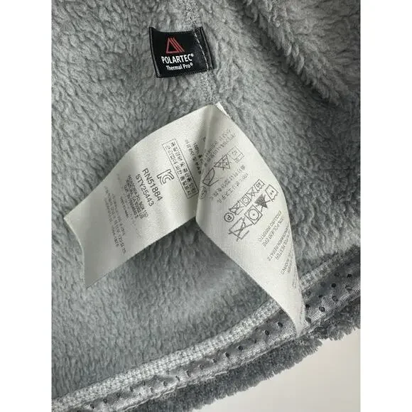 Patagonia Re-Tool Fleece 1/4 Snap-T Pullover Gray Aurea Pink Trim Women's Medium - Picture 8 of 12